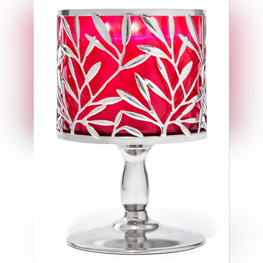 Vine Leaf Pedestal3-Wick Candle Holder